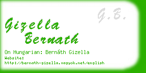 gizella bernath business card