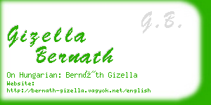 gizella bernath business card